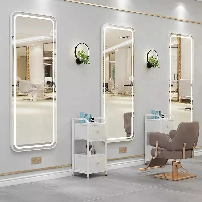Espelho de salão de cabeleireiro com design de luxo Espelho de salão de beleza