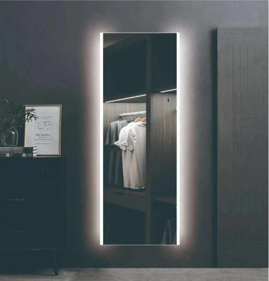 Espelho de LED para quarto de vestir completo com luzes