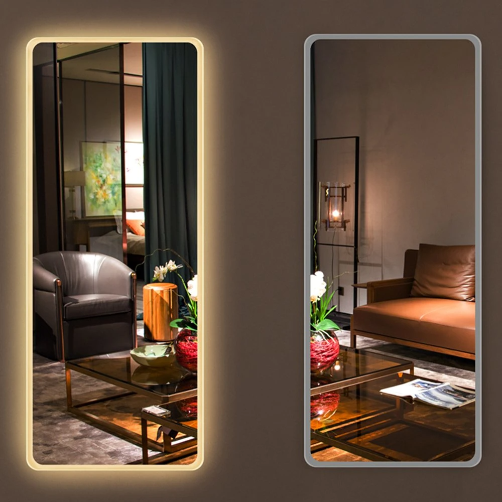Espelho de corpo inteiro de alta qualidade com luz LED Retroiluminado Espelhos de banheiro Espelho de camarim