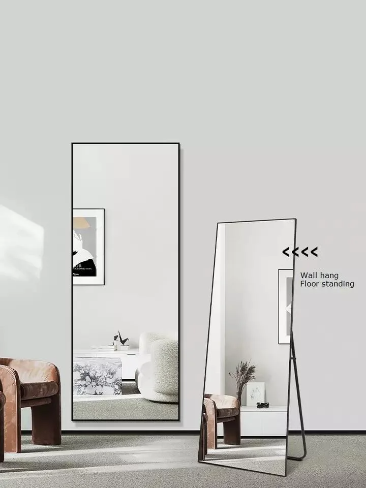 Decoração Art Home Hotel Redondo Forma Múltipla Alumínio Metal Madeira Espelho de Parede 40 Cm 50 Cm