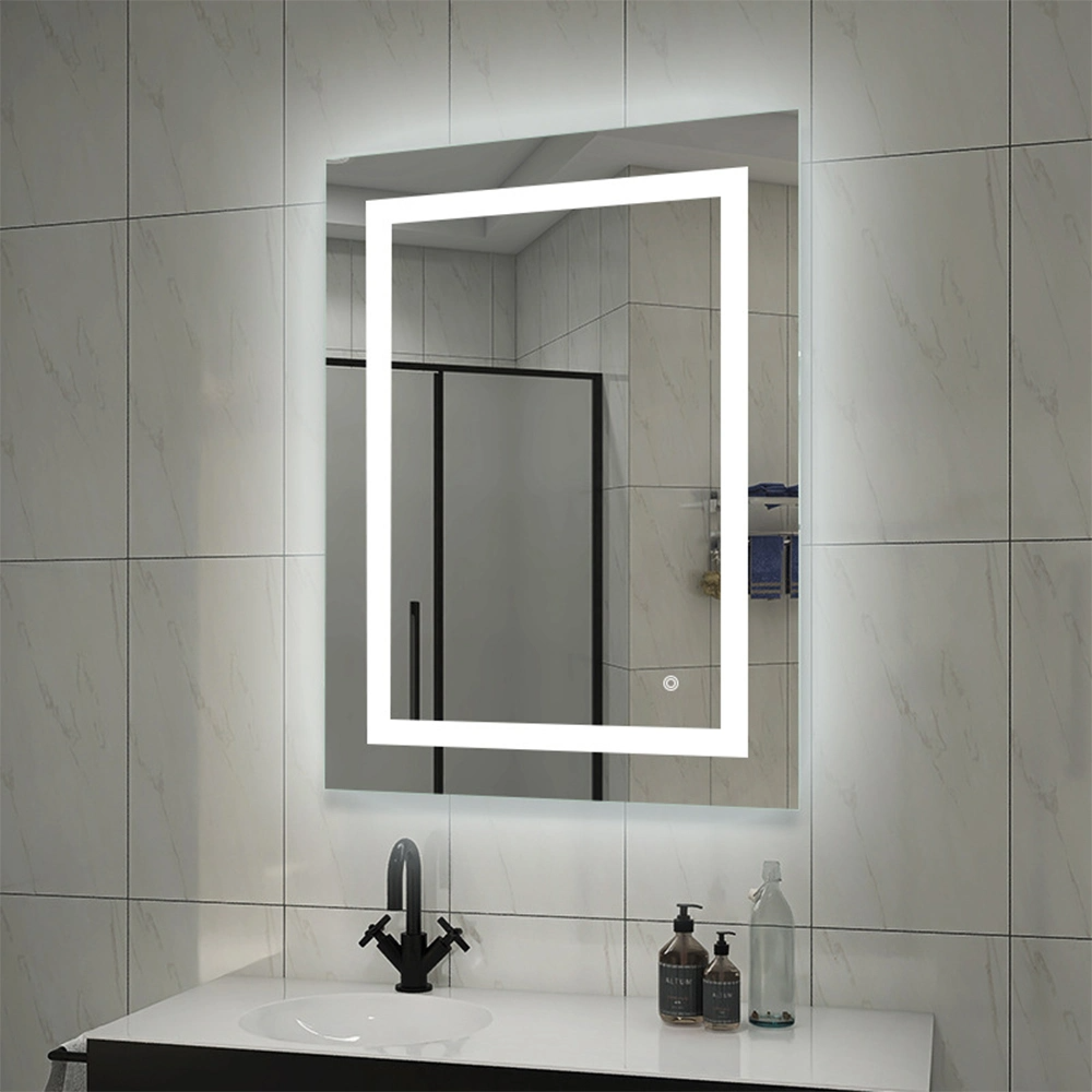 Espelho de LED inteligente para banheiro, móveis de vaidade decorativos, espelho de vidro montado na parede, espelho de maquiagem Bluetooth para decoração de casa
