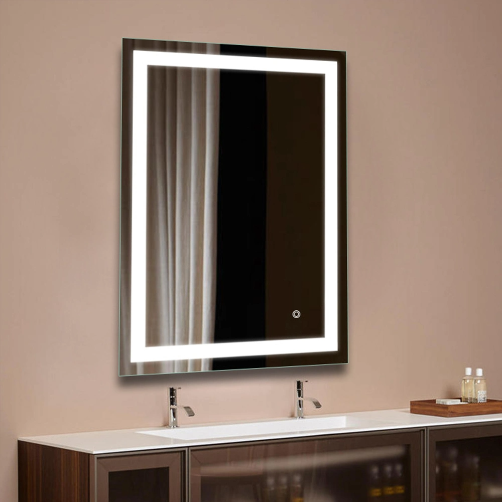 Espelho de LED inteligente para banheiro, móveis de vaidade decorativos, espelho de vidro montado na parede, espelho de maquiagem Bluetooth para decoração de casa