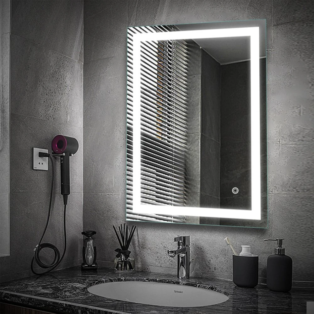 Espelho de LED inteligente para banheiro, móveis de vaidade decorativos, espelho de vidro montado na parede, espelho de maquiagem Bluetooth para decoração de casa