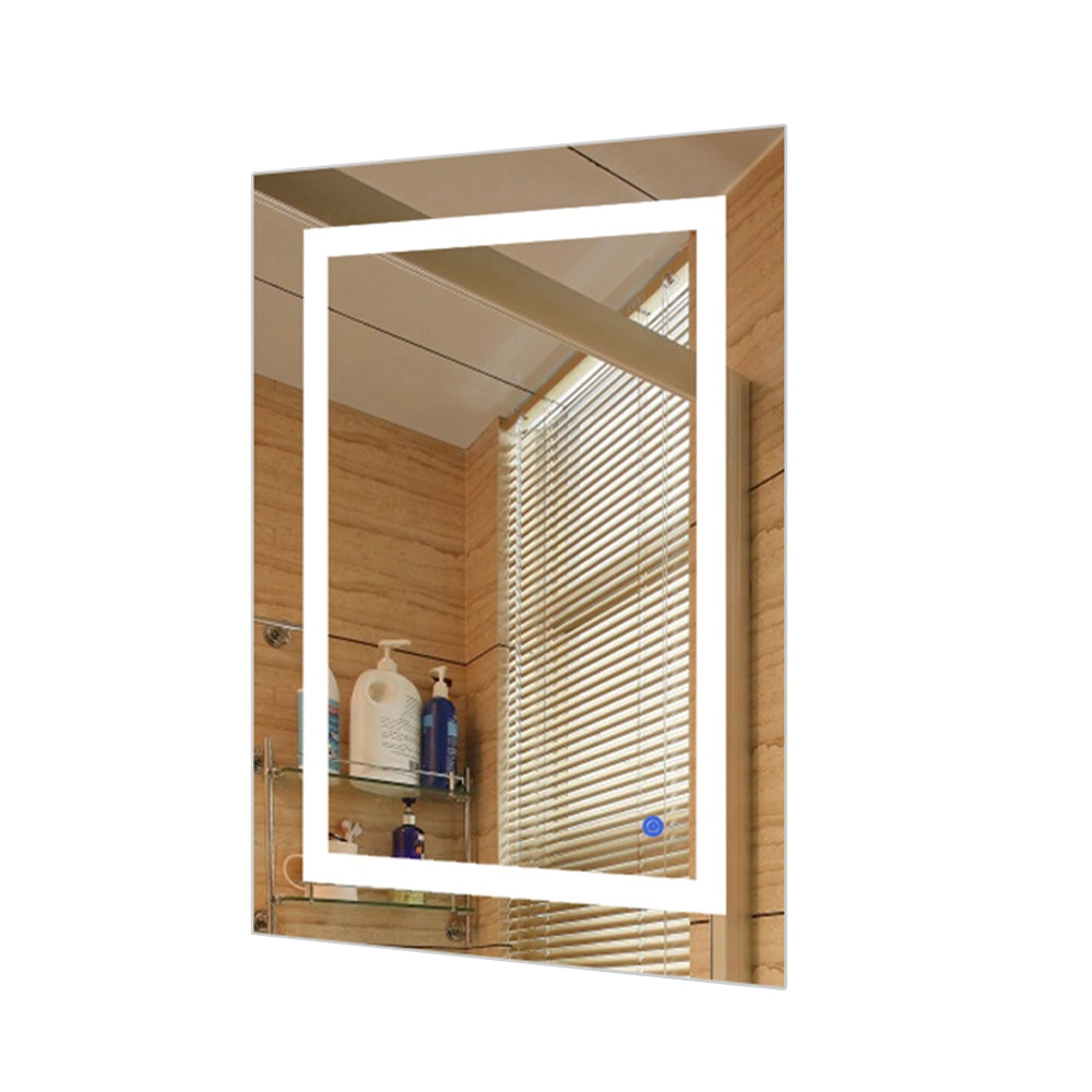 Espelho de LED inteligente para banheiro, móveis de vaidade decorativos, espelho de vidro montado na parede, espelho de maquiagem Bluetooth para decoração de casa