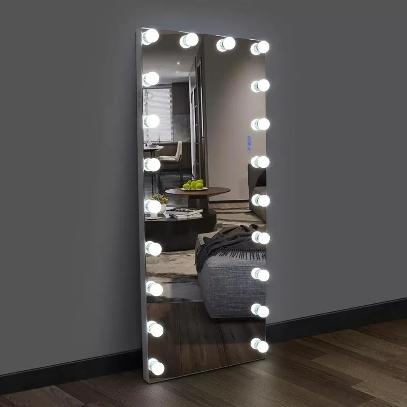 Alto-falante Bluetooth Salon Hollywood Comprimento do corpo inteiro Luzes LED Espelho de maquiagem