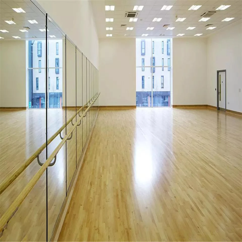 Espelhos de parede de estúdio de dança grande sem moldura tamanho personalizado filme de segurança traseiro