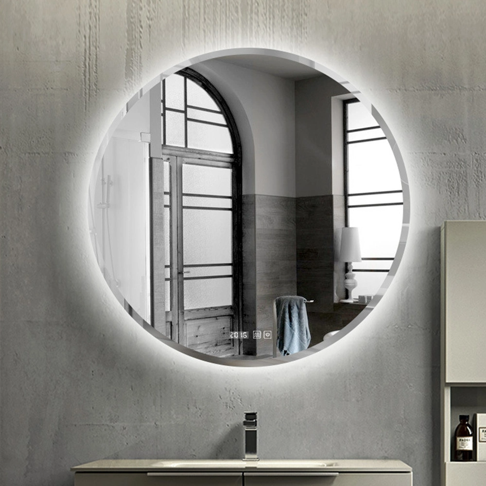 Espelho inteligente LED montado na parede Espelho de decoração para casa Espelho de maquiagem Bluetooth Acessórios para banheiro Mobília de salão