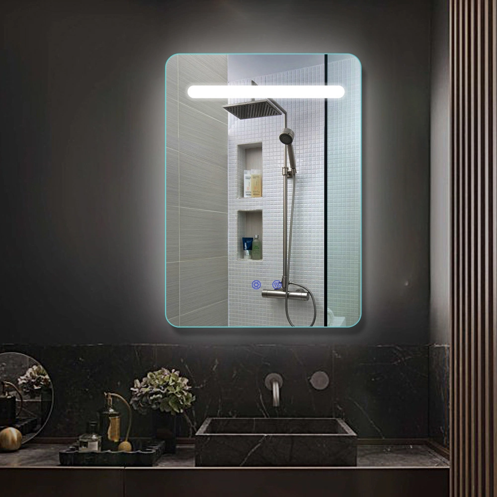 Espelho inteligente para banheiro com LED antiembaçante com alto-falante Bluetooth Display de tempo e temperatura