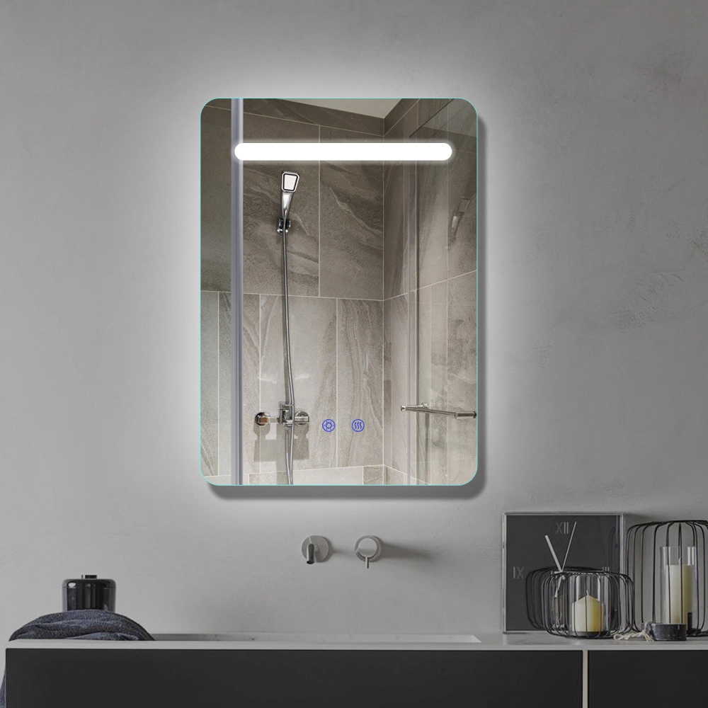 Espelho inteligente para banheiro com LED antiembaçante com alto-falante Bluetooth Display de tempo e temperatura
