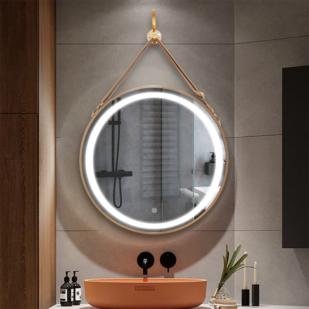 Espelho de banheiro retroiluminado retroiluminado LED moderno para decoração de casa com luz