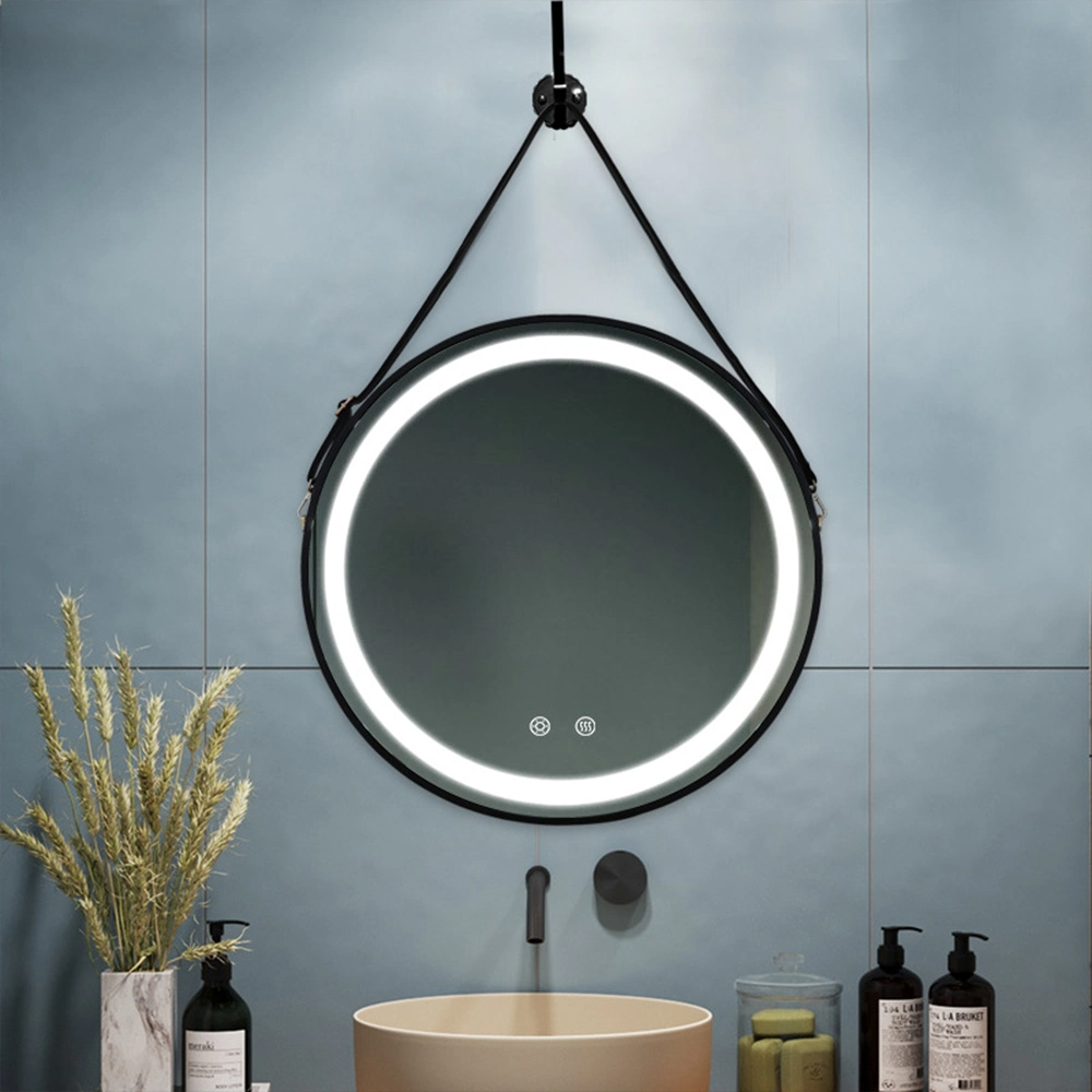 Espelho de banheiro retroiluminado retroiluminado LED moderno para decoração de casa com luz