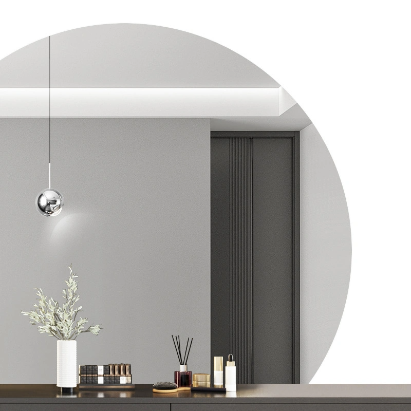 Moldura de metal dourado escovado nórdico decorativo banheiro espelho de vidro de parede horizontal irregular