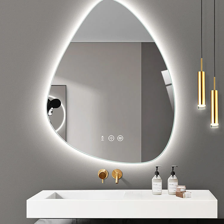 Espelho de banheiro com iluminação personalizada irregular Espelho de LED inteligente para banheira de interesse especial