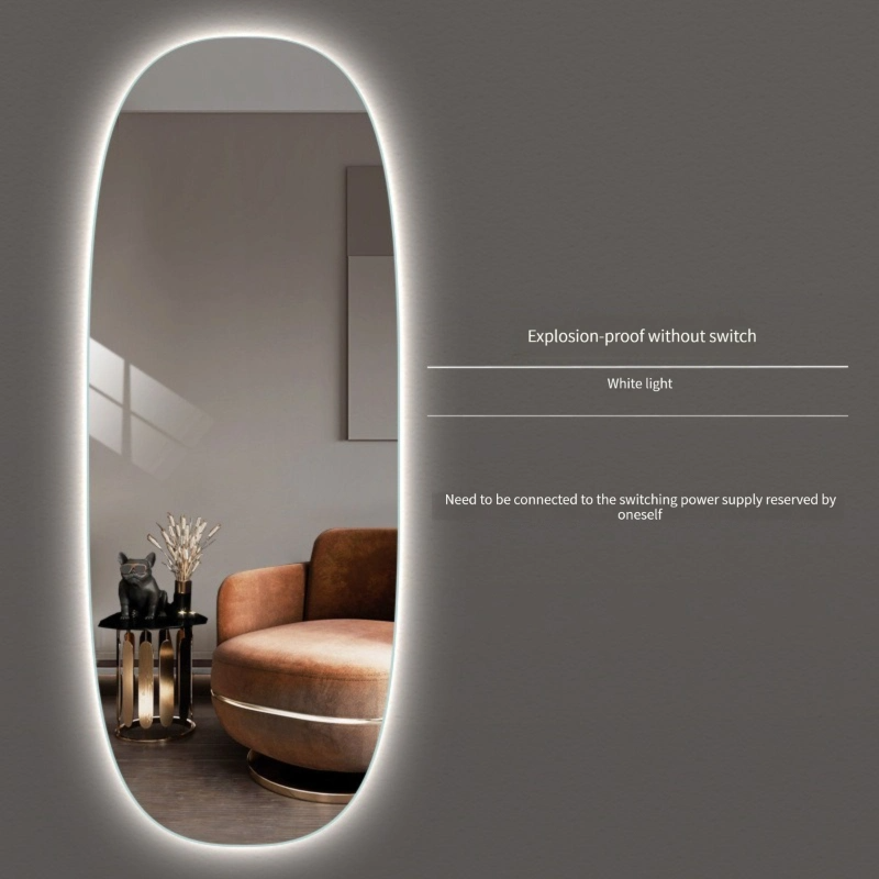 Espelho de parede LED decorativo para loja de roupas provador Espelho tridimensional inteligente de corpo inteiro