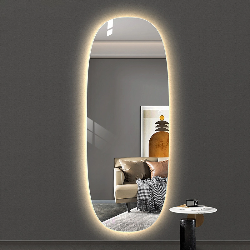 Espelho de parede LED decorativo para loja de roupas provador Espelho tridimensional inteligente de corpo inteiro