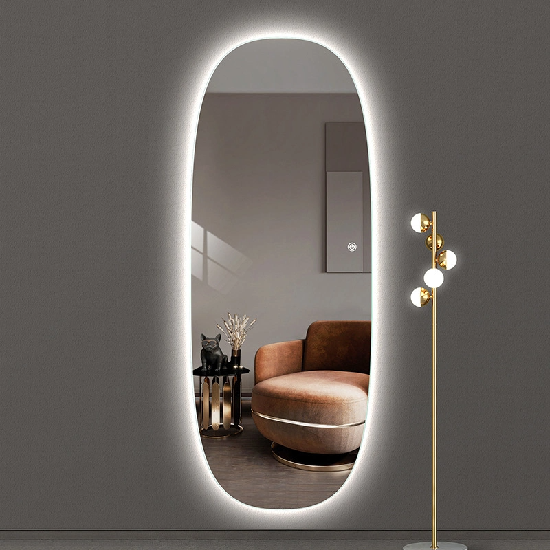 Espelho de parede LED decorativo para loja de roupas provador Espelho tridimensional inteligente de corpo inteiro